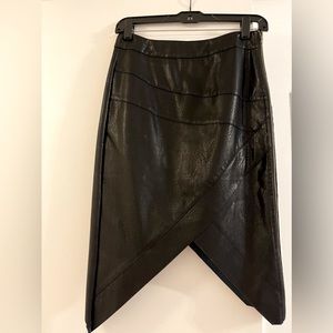 Black leather skirt